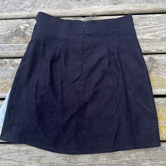 Romwe Black & Gray Pleated Mini Skirt - Picture 6 of 7